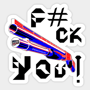 F#CK YOU, v. Black Text Sticker